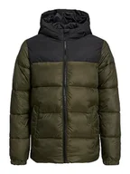 Kurtki i płaszcze dla chłopców - Jack & Jones Junior Chłopcy JJETOBY Puffer Hood SN JNR kurtka buforowa, Rosin/Detail:Black Blocking, 140, Rosin/Detail:black Blocking, 140 - miniaturka - grafika 1