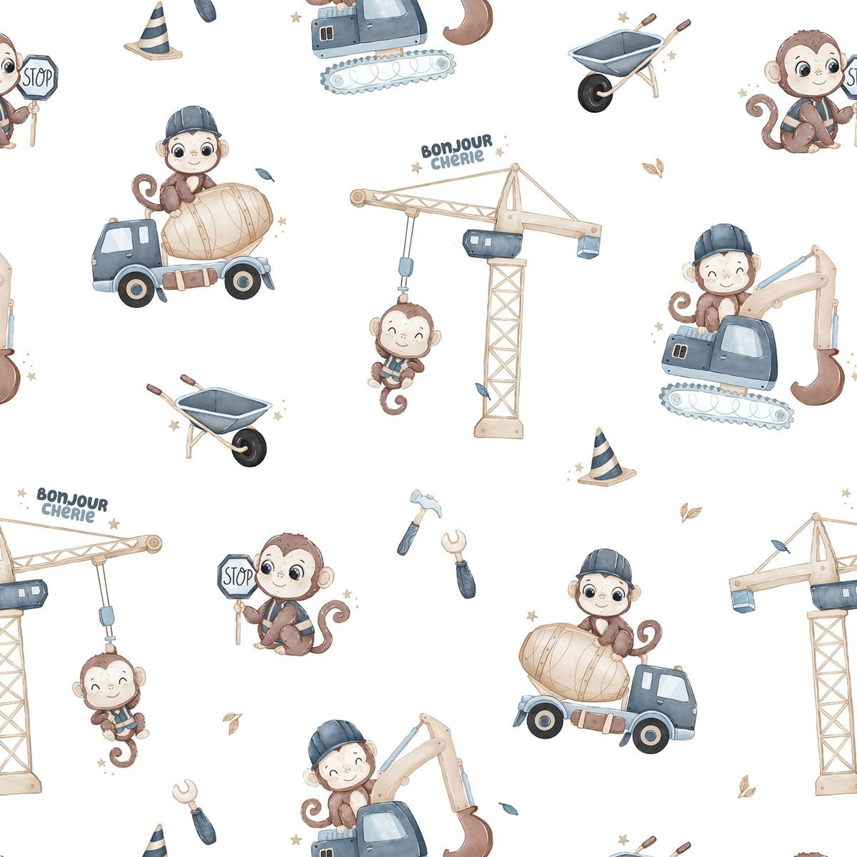 Bawełniana Kołderka Starszaka XL 140x200 cm Monkey