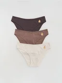 Majtki damskie - Reserved - Bawełniane majtki typu figi 3 pack - fioletowy - miniaturka - grafika 1