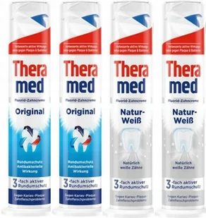 2x Pasta Theramed Original 100ml + 2x Pasta Theramed Natur Weiss 100ml - Pasty do zębów - miniaturka - grafika 1