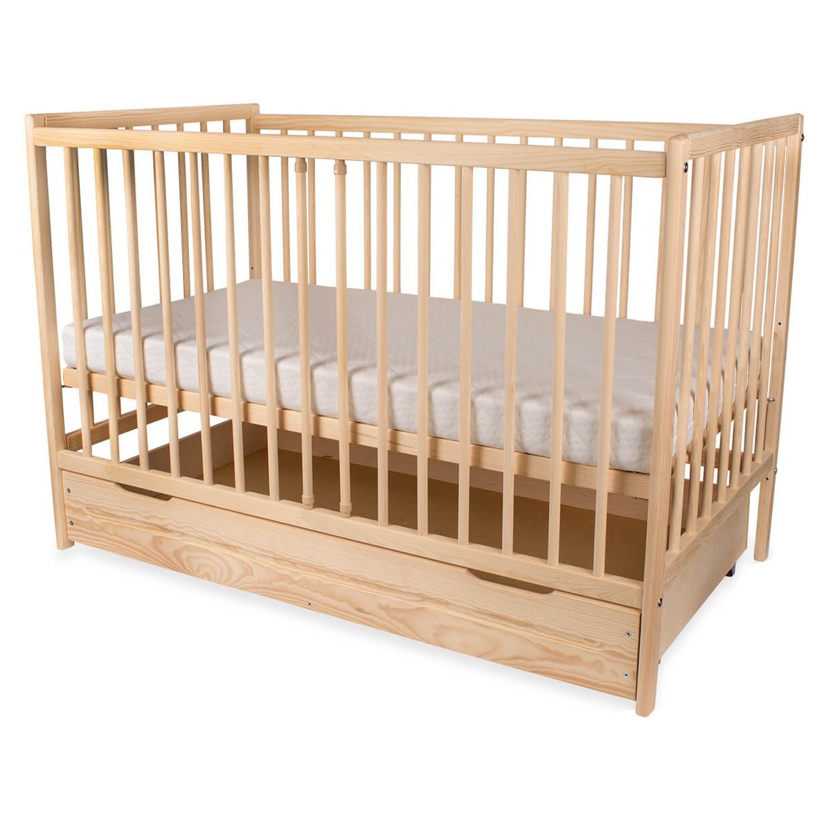 ŁÓŻECZKO DZIECIĘCE Z SZUFLADĄ ECO JACEK NATURA NIELAKIEROWANE