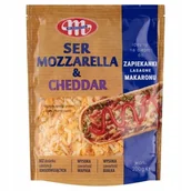 Szybkie dania obiadowe - Mozzarella i Cheddar starte do zapiekania 200 g - miniaturka - grafika 1