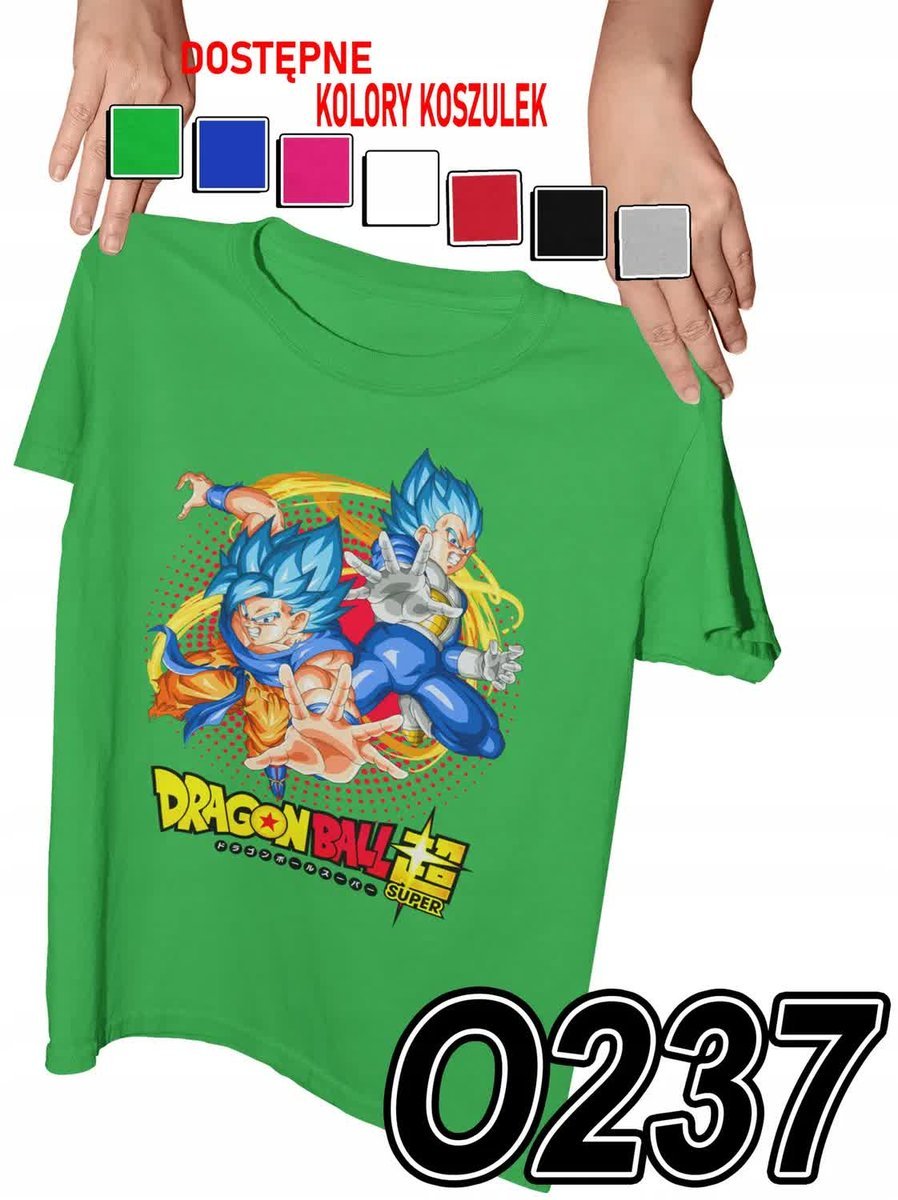 Koszulka Dziecięca Z Nadrukiem Dragonball Goku Anime Vegeta - L 146-152