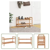 Szafki na buty - The Living Store Stojak na buty 69x27x41 cm orzech lity - miniaturka - grafika 1