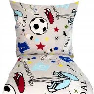 Pościel dla dzieci - POŚCIEL DZIECIĘCA 120x160 BAWEŁNIANA KOMPLET 3 CZĘŚCI PIŁKA NOŻNA CHŁOPIĘCA - miniaturka - grafika 1