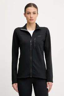 Haglöfs bluza sportowa Rosson damska kolor czarny gładka 607606 - Bluzy damskie - miniaturka - grafika 1