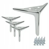 Meble modułowe i akcesoria - Noga meblowa Kotwica Elegant srebrny chrom wysokość 15 cm - miniaturka - grafika 1