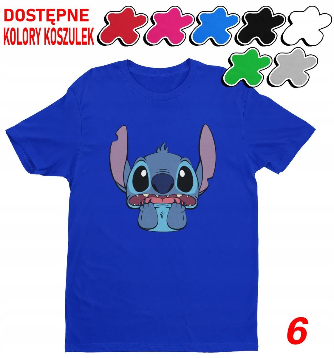 Koszulka Dziecięca Z Nadrukiem Dla Fana Stich Angel Słodziak -L 146-152