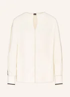 Bluzki damskie - Boss Bluzka Banariah Z Satyny weiss - miniaturka - grafika 1