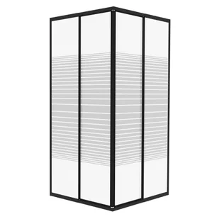 Kabina prysznicowa Komfort Multi 90x90x185 kwadratowa czarny paski 101-03223-3-33 - Kabiny prysznicowe - miniaturka - grafika 1