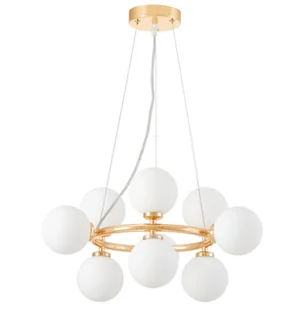 NOWOCZESNA LAMPA WISZĄCA ZŁOTA MARSIADA W9 - Lampy sufitowe - miniaturka - grafika 1