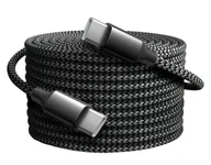 Kable USB - Czarny Kabel USB-C / USB-C 10m (10 metrów) USB C - USB C 6A 60W - miniaturka - grafika 1