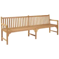 Ławki ogrodowe - shumee Ławka ogrodowa 228 cm lite drewno tekowe - miniaturka - grafika 1