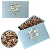 Zestawy upominkowe - KARTON OZDOBNY OPAKOWANIE PREZENTOWE W Dniu Ślubu UPOMINKOWE PUDEŁKO NA PREZENT - miniaturka - grafika 1