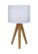 Lampy stojące - Markslojd Lampa stołowa KULLEN 104625 mała drewniana lampka w kolorze dębowym z białym abażurem 104625 - miniaturka - grafika 1