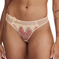 Majtki damskie - Passionata Damskie stringi, White Nights majtki tanga, Dune/Pink Fluo, 46, Dune/Pink Fluo - miniaturka - grafika 1