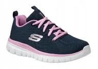 Buty sportowe damskie - Skechers Buty Sportowe Damskie Graceful Get Connected Granatowe 36,5 Eu - miniaturka - grafika 1