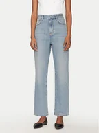 Spodnie damskie - Marella Jeansy Mom 2513181084 Niebieski Mom Fit - miniaturka - grafika 1