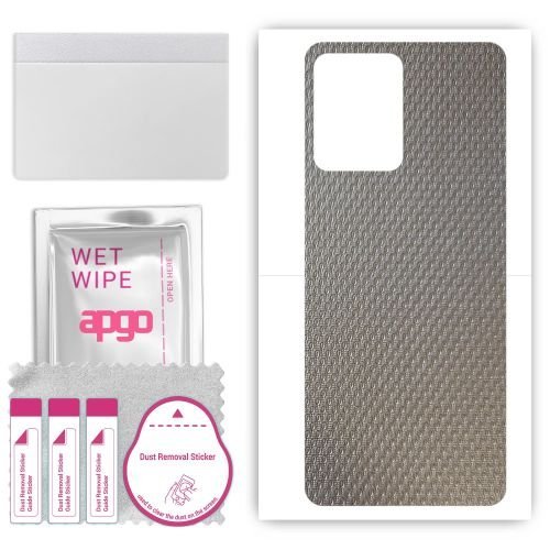 folia naklejka skórka strukturalna na TYŁ do HMD Pulse Pro - Aluminium krople - apgo SKINS