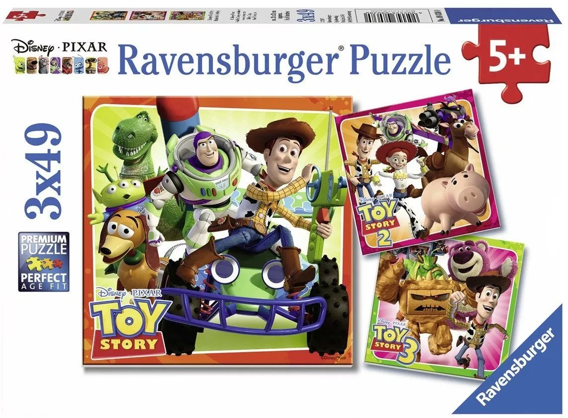 Ravensburger Puzzle 3 x 49 elementów. Toy Story