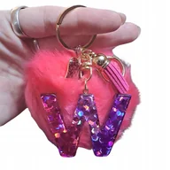 Breloki - Breloczek z pomponem i literką W - podkreśl swoją indywidualność - miniaturka - grafika 1