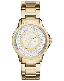 Armani Exchange Zegarek damski ze stali nierdzewnej z trzema wskazówkami, rozmiar koperty 35 mm, pasek ze stali nierdzewnej, Kolor z?ota, One Size, Bransoletka - Paski - miniaturka - grafika 1