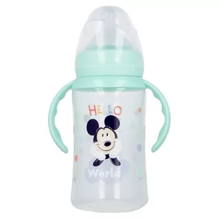 Butelki dla niemowląt - Mickey Mouse Mickey Mouse - Butelka ze smoczkiem i rączkami 360 ml (Cool) 13004 - grafika 1