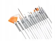 Akcesoria do paznokci - Pędzelki do żelu manicure sonda / 15 sztuk BIAŁE - miniaturka - grafika 1