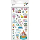 Zabawki kreatywne - Naklejki wypukłe słodkie zwierzątka 28szt - miniaturka - grafika 1
