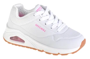 Skechers Uno Stand On Air 310024L-WHP dziewczęce sneakersy białe - Buty dla dziewczynek - miniaturka - grafika 1