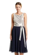 Sukienki - Vera Mont Vera Mont Sukienka damska 0237/4825, Patch złoty/ciemnoniebieska, 34, Patch złoty/ciemnoniebieski, 34 - miniaturka - grafika 1