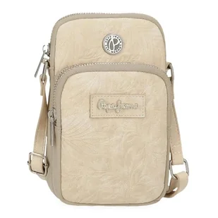 Pepe Jeans Jana Torba na ramię Beżowa 11x17,5x4 cm Poliester z Detalami ze Sztucznej Skóry by Joumma Bags, beż, Talla única, torba na ramię - Torebki damskie - miniaturka - grafika 1
