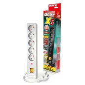 Listwy zasilające - HSK Listwa przeciwprzepięciowa Acar X5, 5 gniazd, 1.5 m - miniaturka - grafika 1