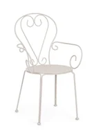 Fotele i krzesła ogrodowe - Zestaw 2 krzeseł ogrodowych ze stali lakierowanej elektroforetycznie, z podłokietnikami i matowym szarym wykończeniem - miniaturka - grafika 1