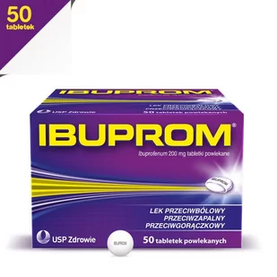 US Pharmacia Ibuprom 200mg 50 szt. - Przeziębienie i grypa - miniaturka - grafika 1