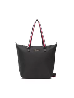 Torebki damskie - Tommy Hilfiger Torebka Im New Nylon Medium Tote AW0AW11165 Czarny - grafika 1