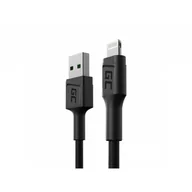 Kable USB - Green Cell GC PowerStream | 30cm Lightning Kabel Oplot nylonowy Przewód do Apple iPhone 12 11 SE Pro/Max | iPhone X XR XS Max | iPhone 8 7 Plus | iPhone 6 6S 5 5C 5S Plus | iPad Air/Pro/Mini | iPod KABGC24 - miniaturka - grafika 1