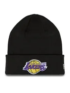 Czapki męskie - New Era Czapka Essential Cuff Beanie Los Angeles Lakers Hat 60348856 Czarny - miniaturka - grafika 1