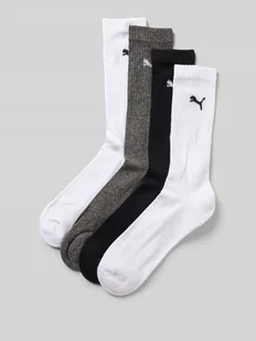 Skarpety z nadrukiem z logo w zestawie 4 szt. - Skarpetki męskie - miniaturka - grafika 1