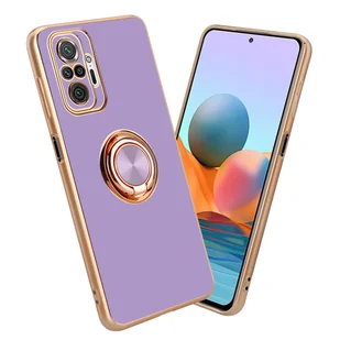 Pokrowiec Do Xiaomi RedMi NOTE 10 PRO Etui w Glossy Jasny Fiolet - Złoto magnetycznym Obudowa Case Cover Ochronny Cadorabo - Etui i futerały do telefonów - miniaturka - grafika 1