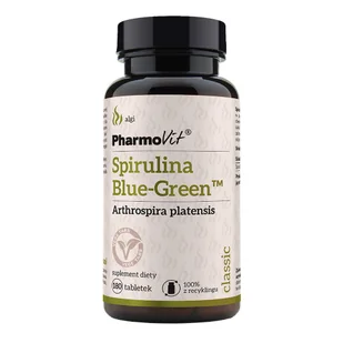 PharmoVit Sp. z O.O. Sp Komandytowa Spirulina Blue-Green (Arthrospira platensis), 500 tabletek - Pharmovit 8855-155FA - Suplementy naturalne - miniaturka - grafika 1