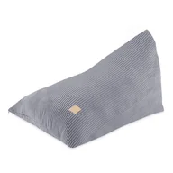 Zestawy mebli dla dzieci - MISIOO Pufa worek 120x80 cm szary sztruks premium - miniaturka - grafika 1