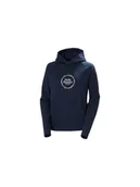Bluzy damskie - Bluza damska kangurka HELLY HANSEN W CORE GRAPHIC HOODI granatowa S - Helly Hansen - miniaturka - grafika 1