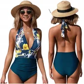 Stroje kąpielowe - KOSTIUM KĄPIELOWY MODELUJĄCY JEDNOCZĘŚCIOWY STRÓJ DAMSKI USZTYWNIANY BOHO M - miniaturka - grafika 1