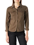 Koszule damskie - Vila Damska koszula jeansowa kieszenie, Crocodile, XL - miniaturka - grafika 1