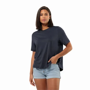 Damska koszulka Jack Wolfskin TRAVEL T W night blue - L - Koszulki i topy damskie - miniaturka - grafika 1