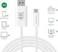 Kable USB - Kabel USB 4smarts USB-C - DisplayPort 2 m Biały (540958) - miniaturka - grafika 1