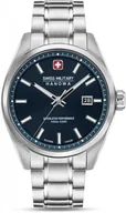 Zegarki męskie - Zegarek męski SWISS MILITARY SMWGH0004103 granatowy klasyczny do pływania - miniaturka - grafika 1