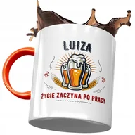 Kubki - Kubek Pomarańczowy Dla Luizy Koleżanki na Prezent z Nadrukiem ze Zdjęciem + Opakowanie na prezent (wzór 02) - miniaturka - grafika 1