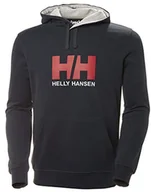 Bluzy męskie - Helly Hansen Helly-Hansen męska bluza z kapturem z logo HH granatowa duża 33977 - miniaturka - grafika 1